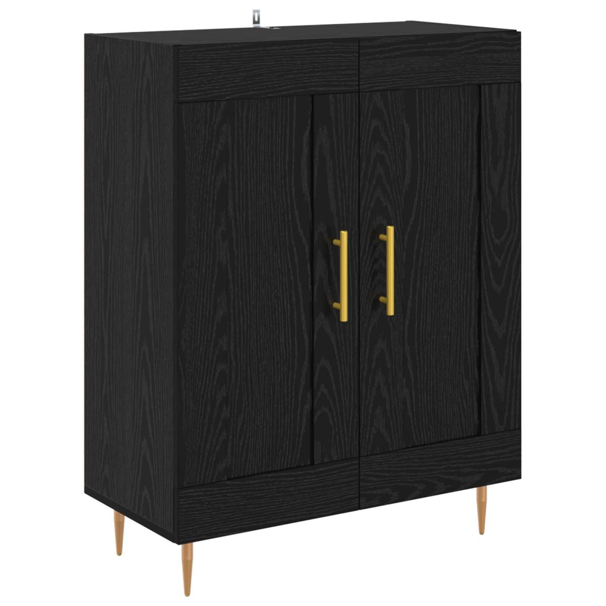 vidaXL Highboard Μαύρη Οξυά 69,5 x 34 x 180 εκ. Επεξεργασμένο Ξύλο