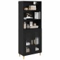 vidaXL Highboard Μαύρη Οξυά 69,5 x 32,5 x 180 εκ Επεξεργασμένο Ξύλο