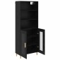 vidaXL Highboard Μαύρη Οξυά 69,5 x 32,5 x 180 εκ Επεξεργασμένο Ξύλο