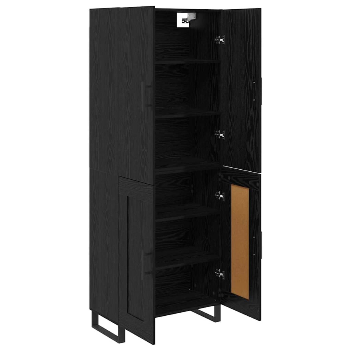 vidaXL Highboard 2 τμχ. Μαύρη Οξυά 69,5 x 34 x 180 εκ.