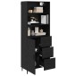 vidaXL Highboard 2 τμχ. Μαύρη Οξυά 69,5 x 34 x 180 εκ.