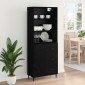 vidaXL Highboard 2 τμχ. Μαύρη Οξυά 69,5 x 34 x 180 εκ.