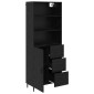vidaXL Highboard 2 τμχ. Μαύρη Οξυά 69,5 x 34 x 180 εκ.