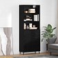 vidaXL Highboard 2 τμχ. Μαύρη Οξυά 69,5 x 34 x 180 εκ.