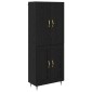 vidaXL Highboard Μαύρη Οξυά 69,5 x 34 x 180 εκ. Επεξεργασμένο Ξύλο