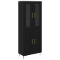 vidaXL Highboard 2 τμχ. Μαύρη Οξυά 69,5 x 34 x 180 εκ.
