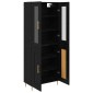 vidaXL Highboard 2 τμχ. Μαύρη Οξυά 69,5 x 34 x 180 εκ.