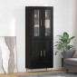 vidaXL Highboard 2 τμχ. Μαύρη Οξυά 69,5 x 34 x 180 εκ.