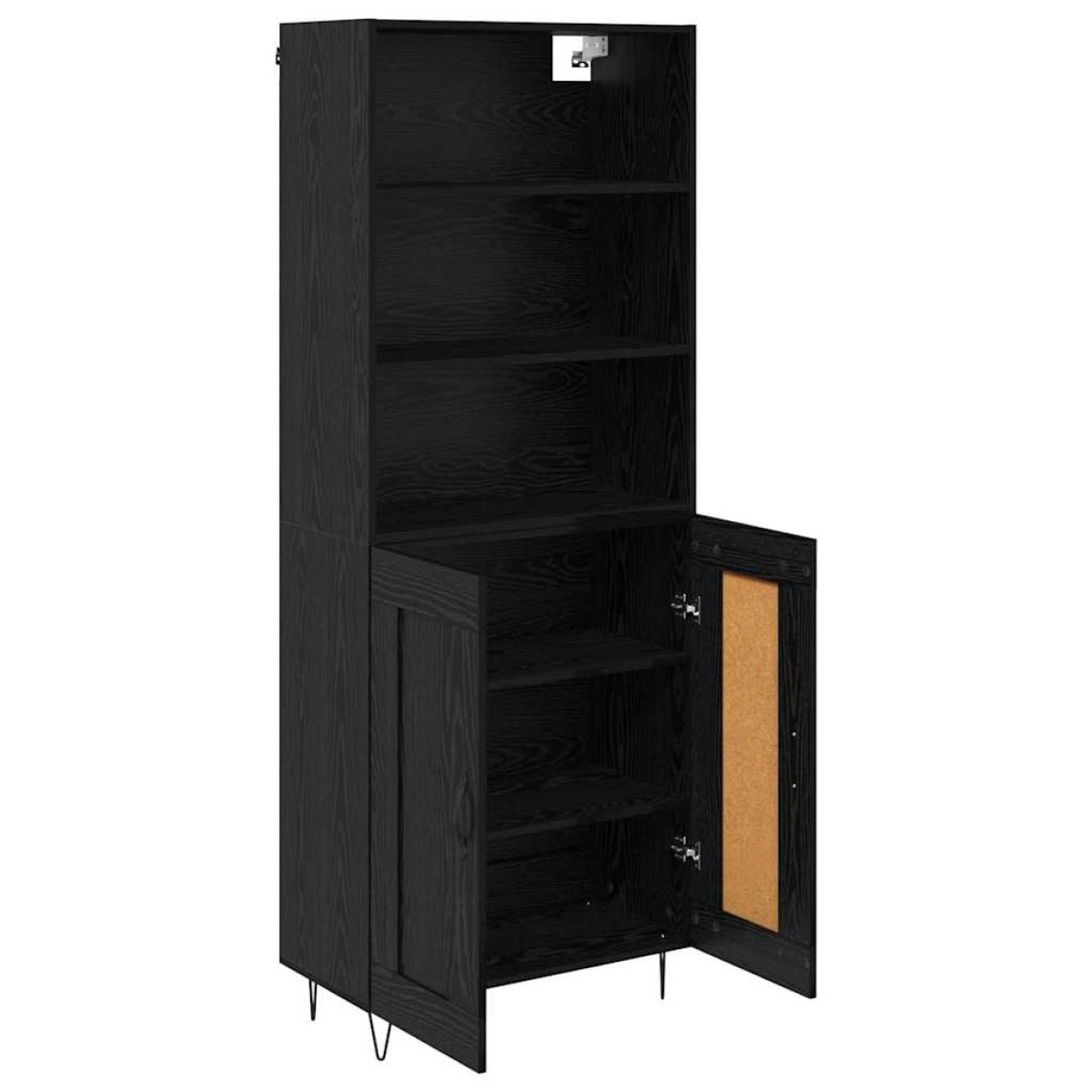 vidaXL Highboard 2 τμχ. Μαύρη Οξυά 69,5 x 34 x 180 εκ.