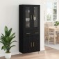 vidaXL Highboard 2 τμχ. Μαύρη Οξυά 69,5 x 34 x 180 εκ.