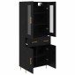 vidaXL Highboard 2 τμχ. Μαύρη Οξυά 69,5 x 34 x 180 εκ.