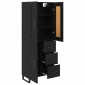 vidaXL Highboard 2 τμχ. Μαύρη Οξυά 69,5 x 34 x 180 εκ.