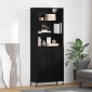 vidaXL Highboard Μαύρη δρυς 69,5 x 34 x 180 εκ. Επεξεργασμένο Ξύλο