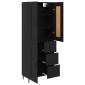vidaXL Highboard 2 τμχ. Μαύρη Οξυά 69,5 x 34 x 180 εκ.