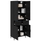 vidaXL Highboard Μαύρη Οξυά 69,5 x 34 x 180 εκ. Επεξεργασμένο Ξύλο