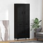 vidaXL Highboard Μαύρη Οξυά 69,5 x 34 x 180 εκ. Επεξεργασμένο Ξύλο