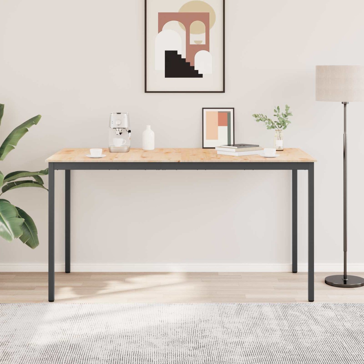 vidaXL Τραπέζι μπαρ Φυσικό 200 x 100 x 105 εκ. Στερεά ξυλεία πεύκου