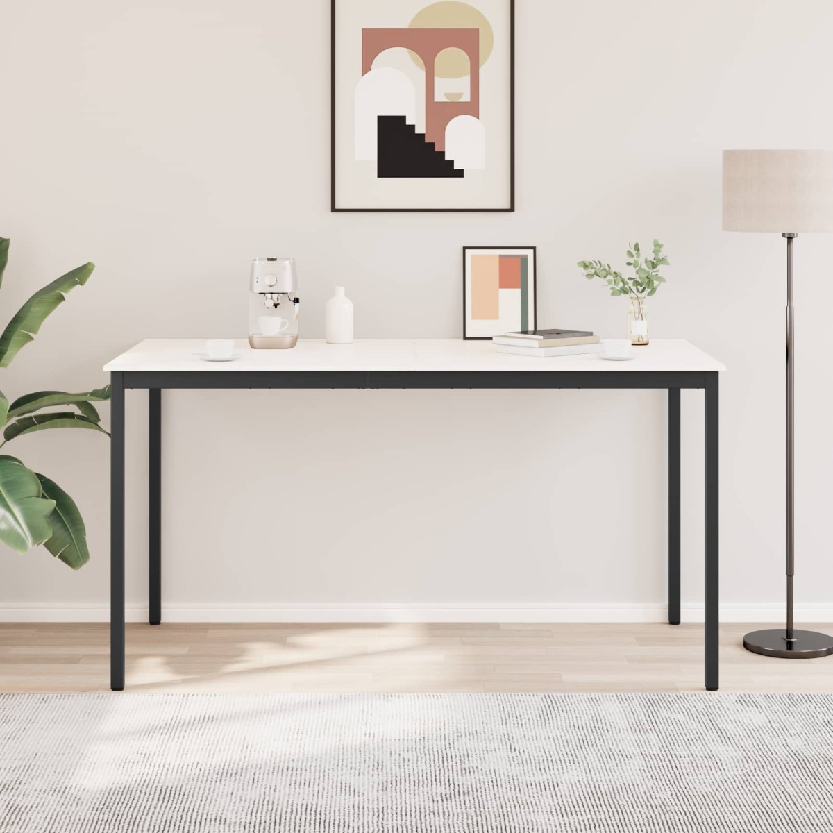 vidaXL Τραπέζι μπαρ Λευκό 200 x 100 x 105 εκ. Στερεά ξυλεία πεύκου