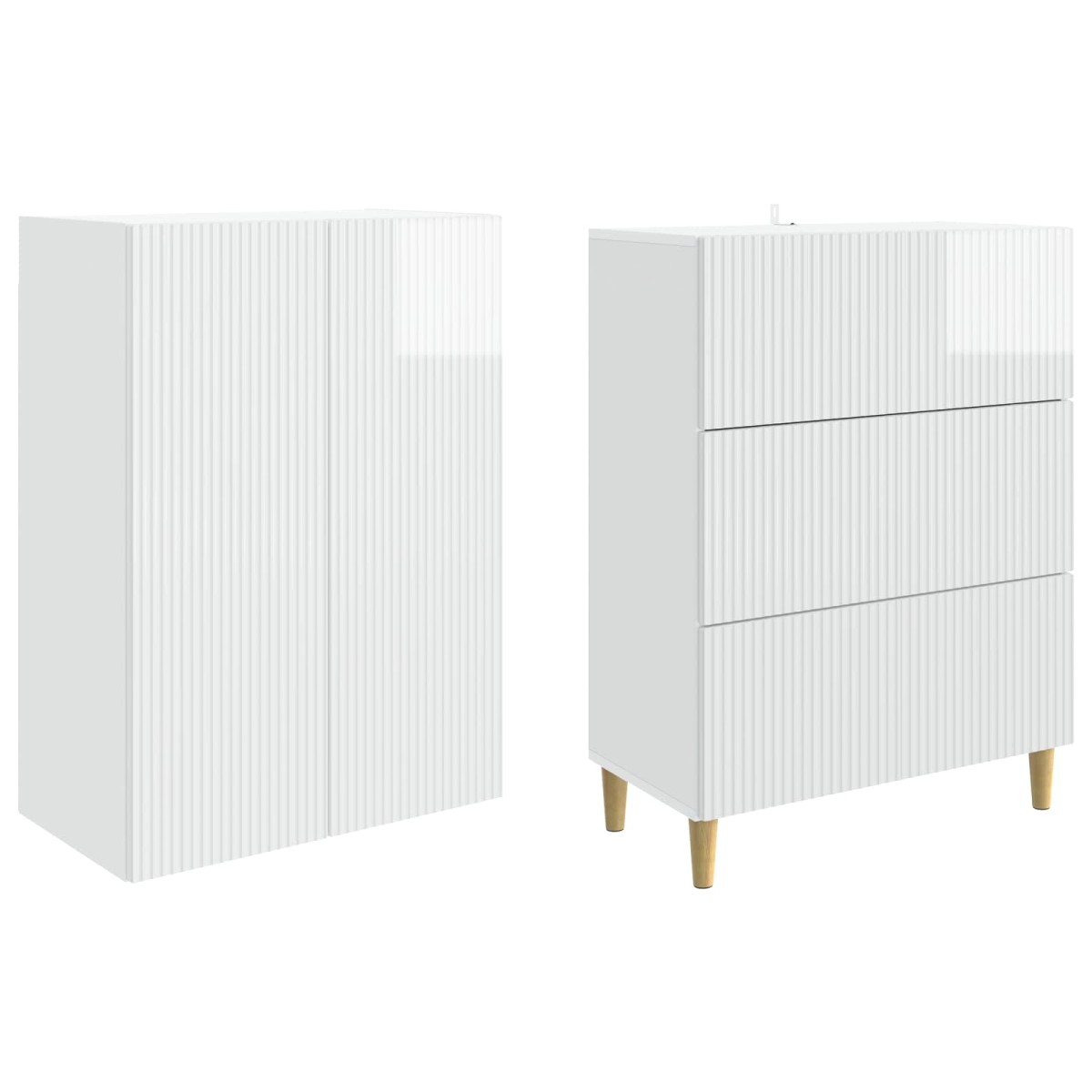 vidaXL Σέτ Ντουλαπιών 2 τμχ. Επεξεργασμένο Ξύλο