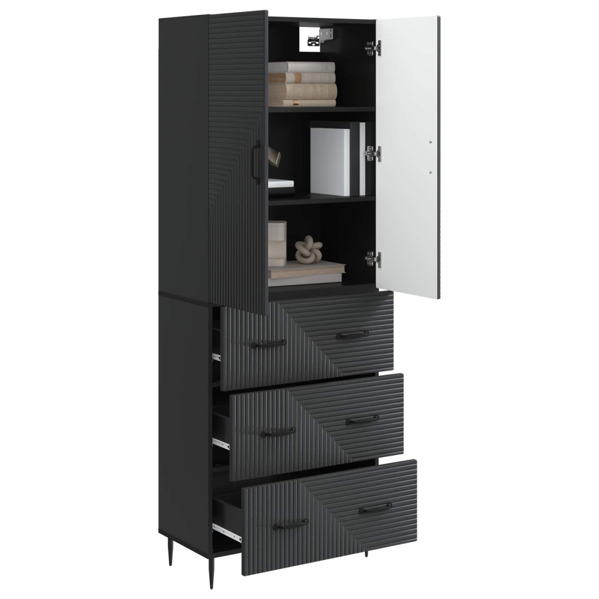 vidaXL Σέτ Ντουλαπιών 2 τμχ. 66 x 34,5 x 90 εκ Επεξεργασμένο Ξύλο