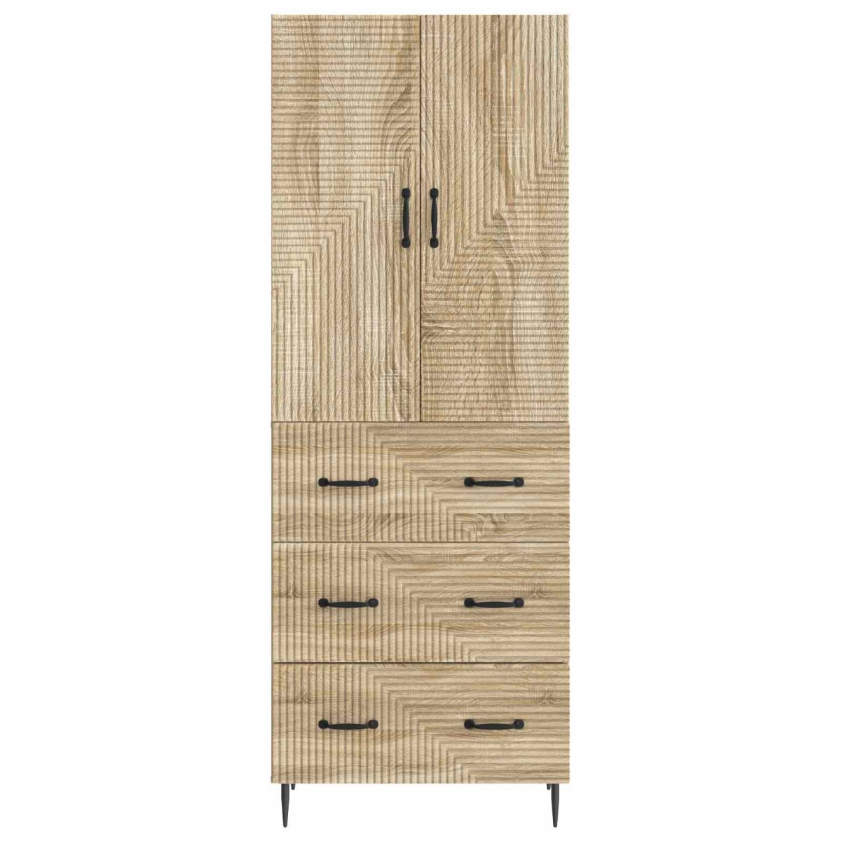 vidaXL Σέτ Ντουλαπιών 2 τμχ. 66 x 34,5 x 90 εκ Επεξεργασμένο Ξύλο