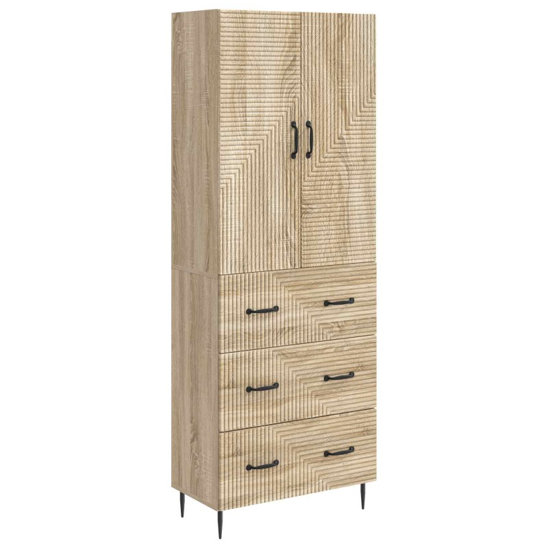 vidaXL Σέτ Ντουλαπιών 2 τμχ. 66 x 34,5 x 90 εκ Επεξεργασμένο Ξύλο