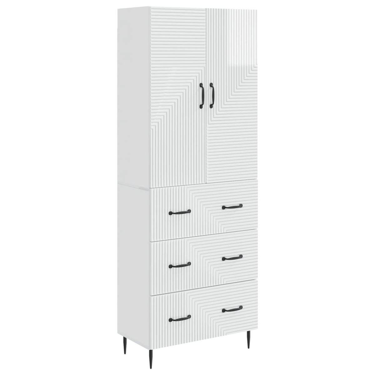 vidaXL Σέτ Ντουλαπιών 2 τμχ. 66 x 34,5 x 90 εκ Επεξεργασμένο Ξύλο