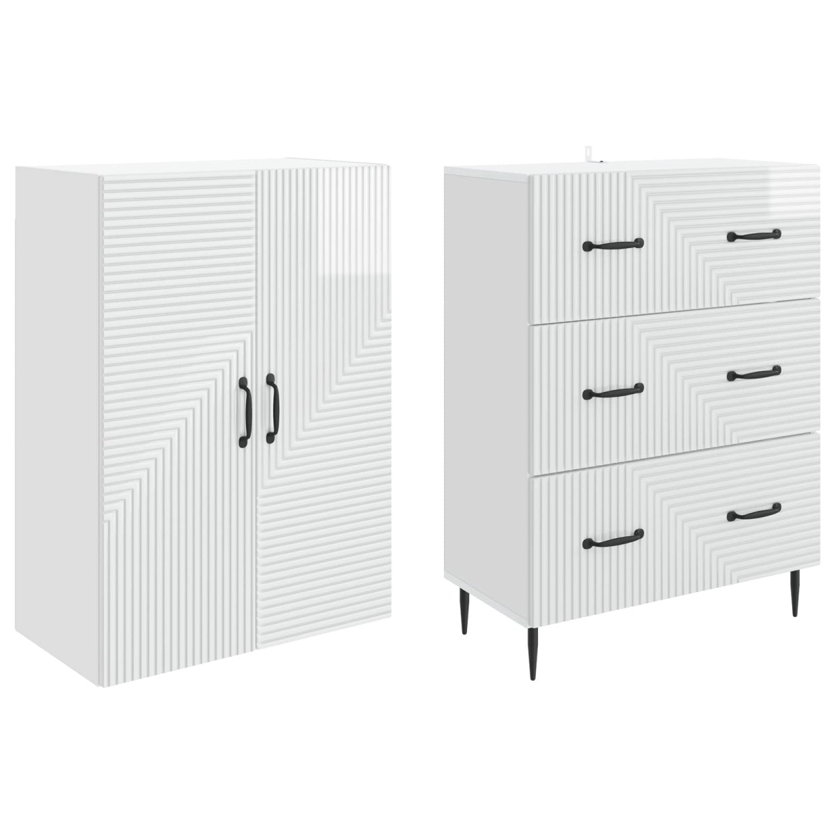 vidaXL Σέτ Ντουλαπιών 2 τμχ. 66 x 34,5 x 90 εκ Επεξεργασμένο Ξύλο
