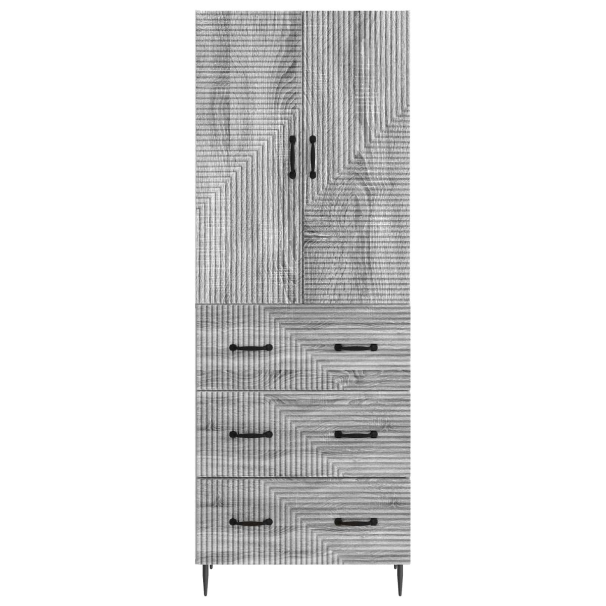vidaXL Σέτ Ντουλαπιών 2 τμχ. 66 x 34,5 x 90 εκ Επεξεργασμένο Ξύλο