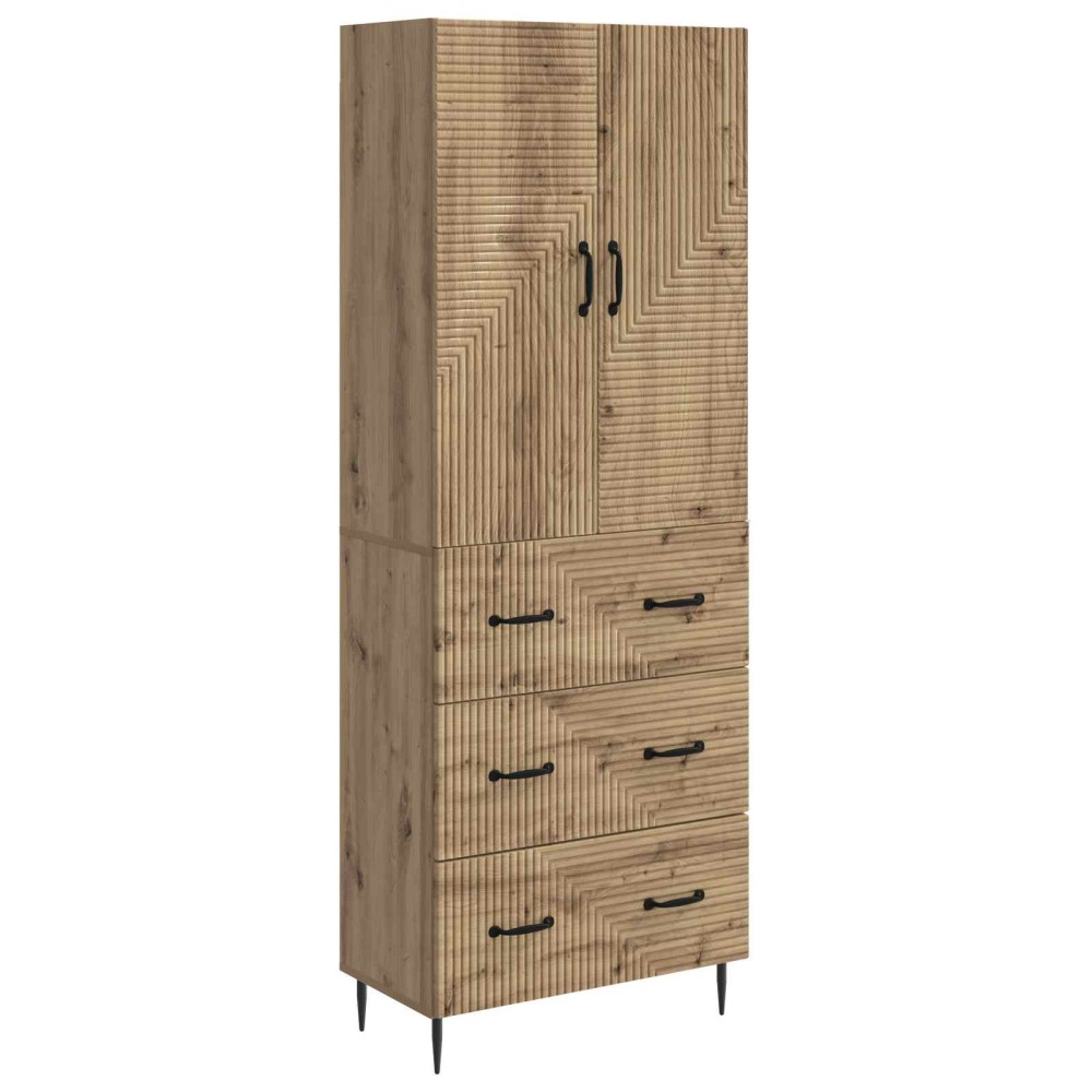 vidaXL Σέτ Ντουλαπιών 2 τμχ. 66 x 34,5 x 90 εκ Επεξεργασμένο Ξύλο