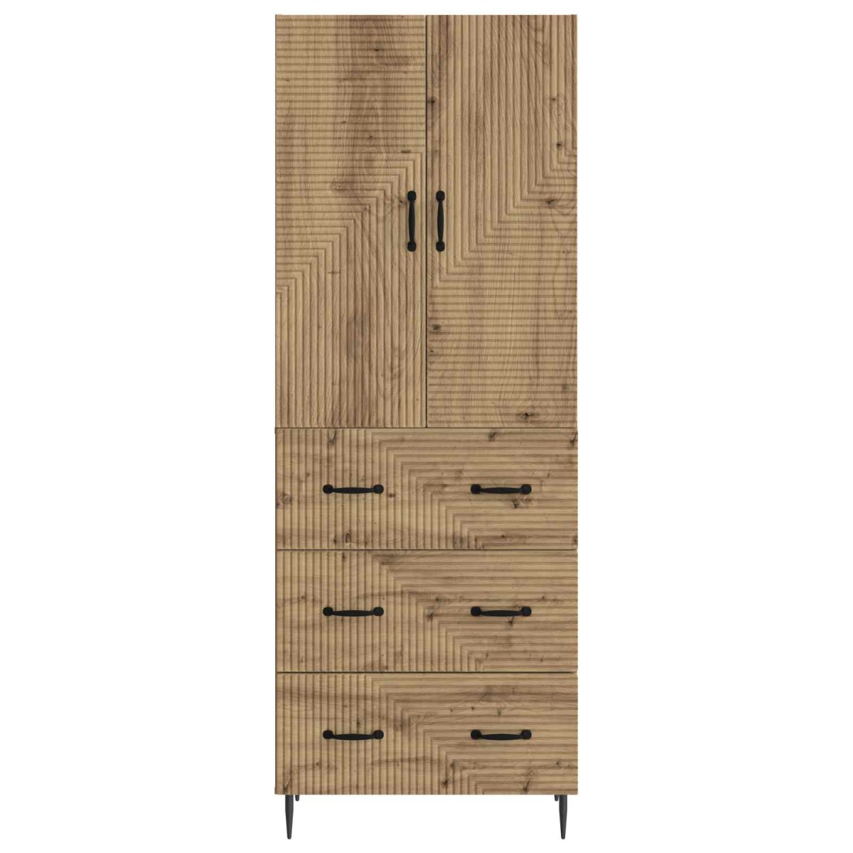 vidaXL Σέτ Ντουλαπιών 2 τμχ. 66 x 34,5 x 90 εκ Επεξεργασμένο Ξύλο