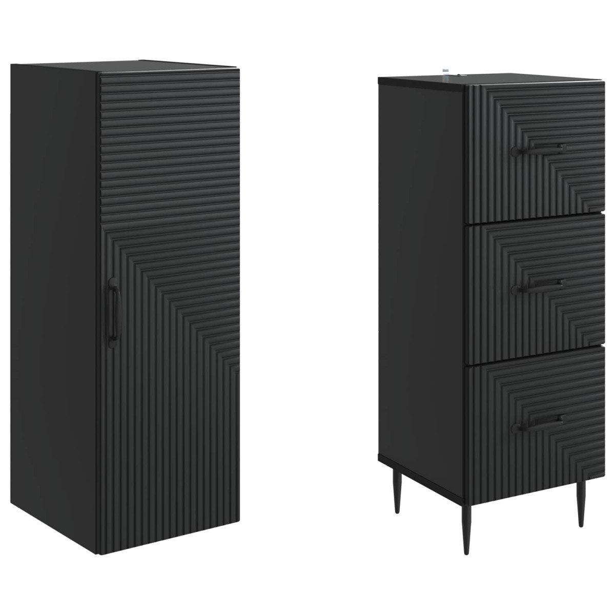 vidaXL Σέτ Ντουλαπιών 2 τμχ. 33 x 34,5 x 90 εκ Επεξεργασμένο Ξύλο