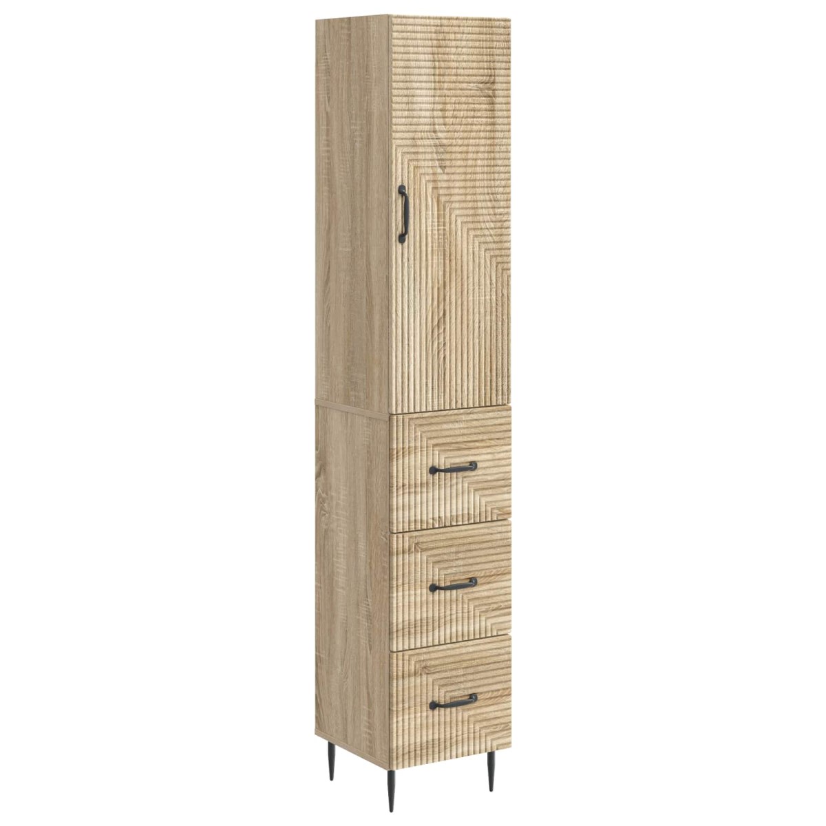 vidaXL Σέτ Ντουλαπιών 2 τμχ. 33 x 34,5 x 90 εκ Επεξεργασμένο Ξύλο