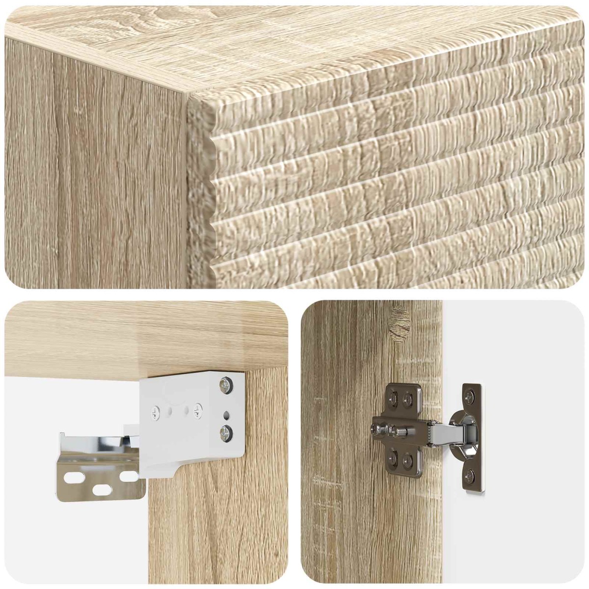 vidaXL Σέτ Ντουλαπιών 2 τμχ. 33 x 34,5 x 90 εκ Επεξεργασμένο Ξύλο