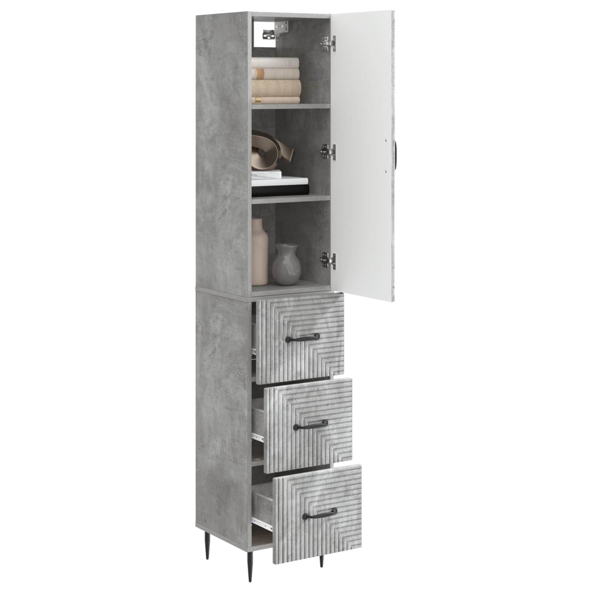vidaXL Σέτ Ντουλαπιών 2 τμχ. 33 x 34,5 x 90 εκ Επεξεργασμένο Ξύλο