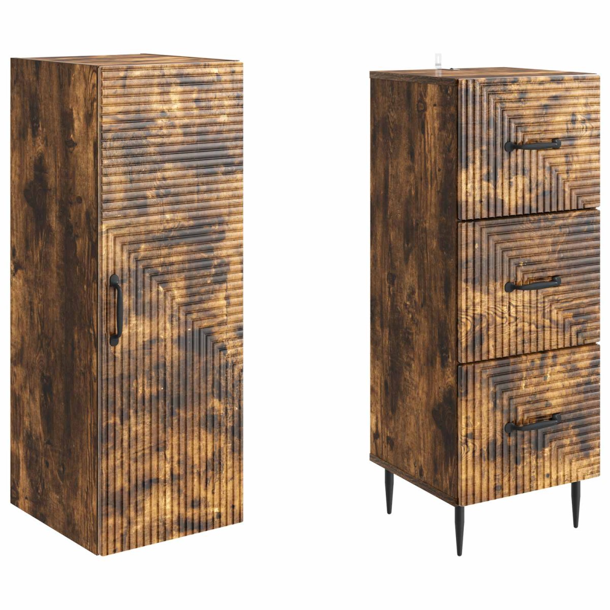 vidaXL Σέτ Ντουλαπιών 2 τμχ. 33 x 34,5 x 90 εκ Επεξεργασμένο Ξύλο