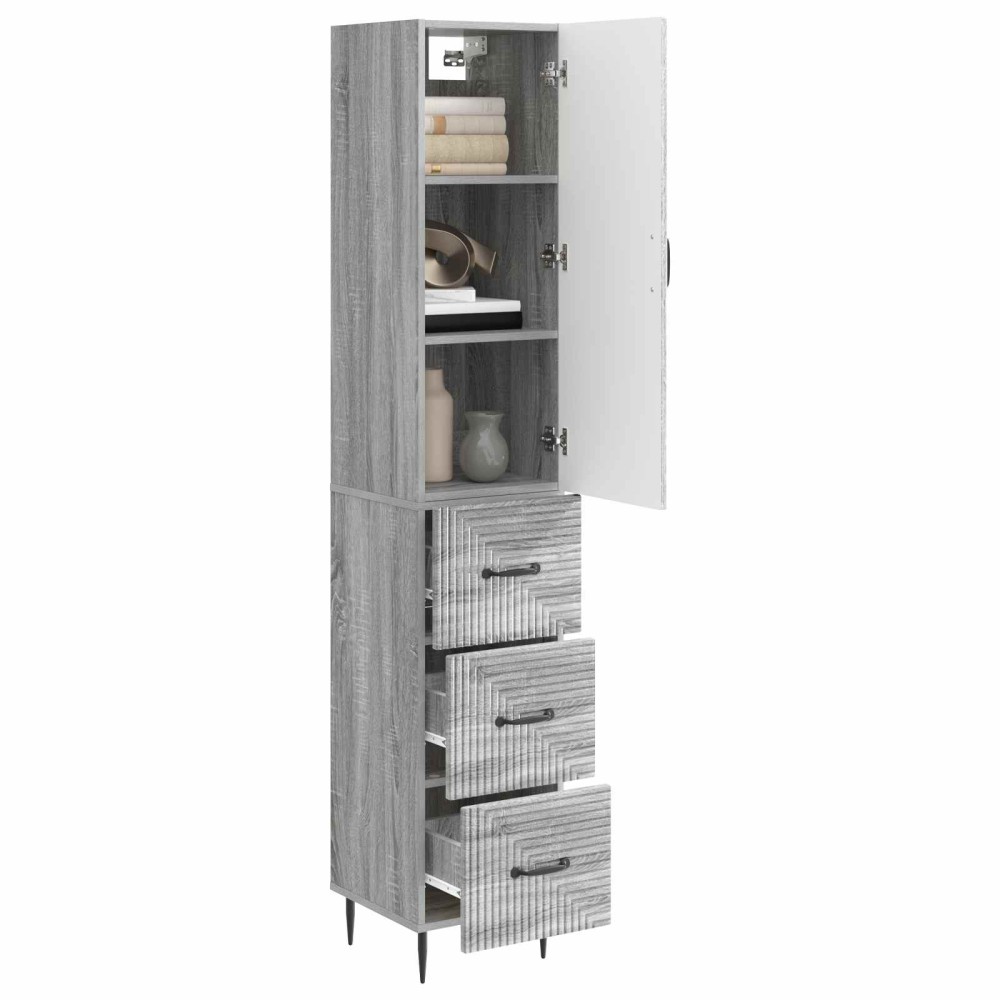 vidaXL Σέτ Ντουλαπιών 2 τμχ. 33 x 34,5 x 90 εκ Επεξεργασμένο Ξύλο