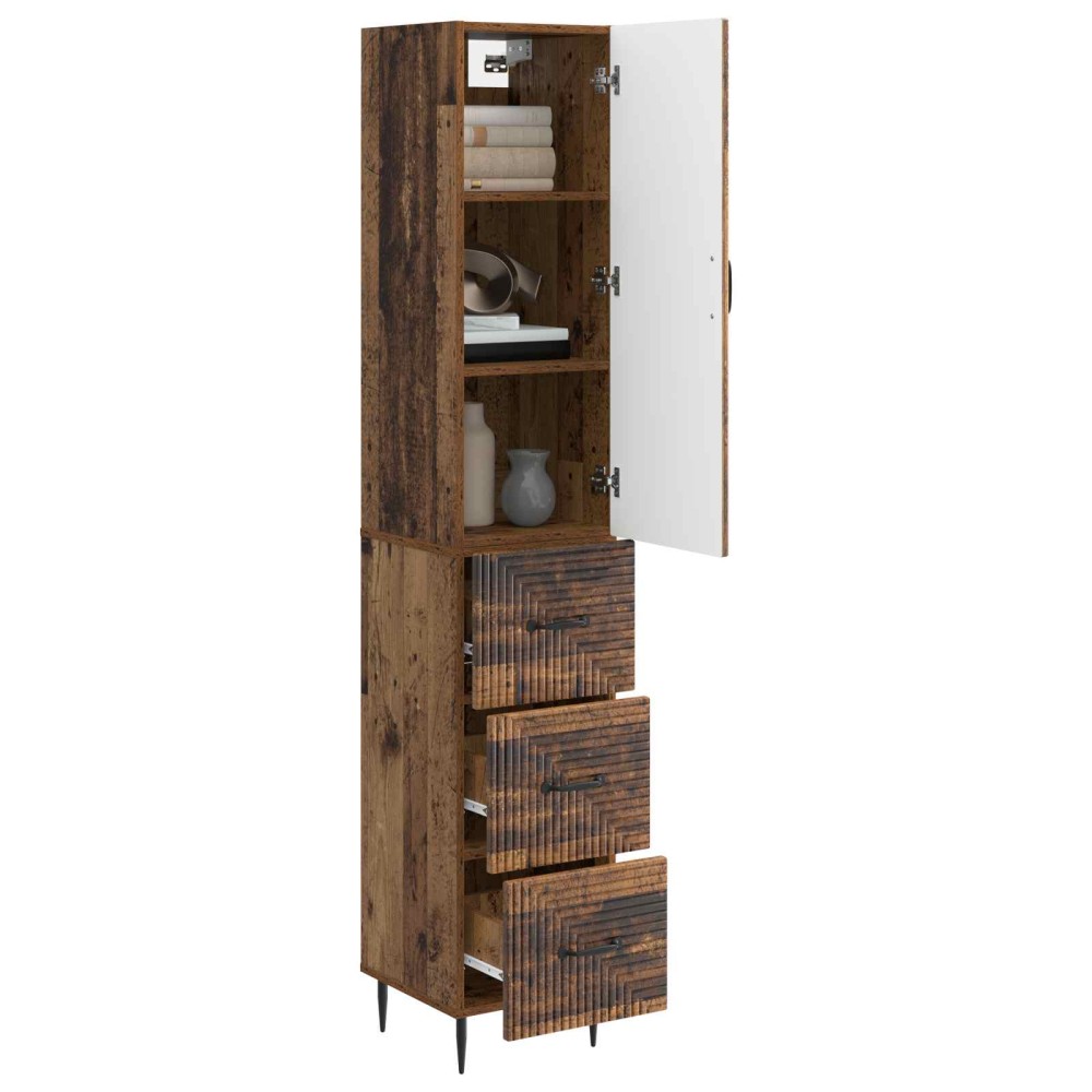 vidaXL Σέτ Ντουλαπιών 2 τμχ. 33 x 34,5 x 90 εκ Επεξεργασμένο Ξύλο