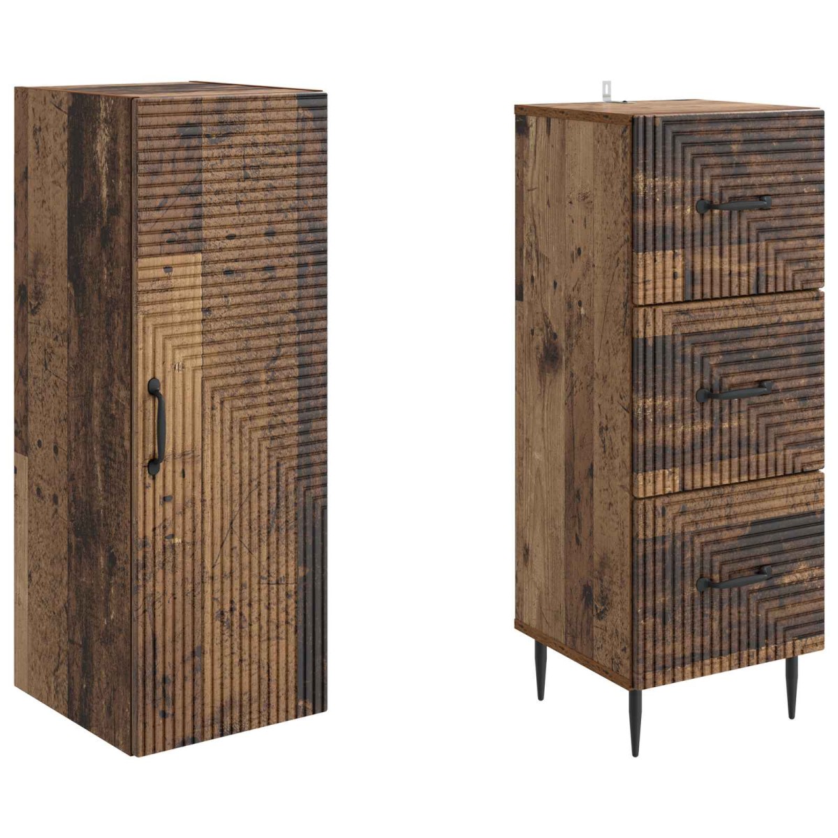 vidaXL Σέτ Ντουλαπιών 2 τμχ. 33 x 34,5 x 90 εκ Επεξεργασμένο Ξύλο