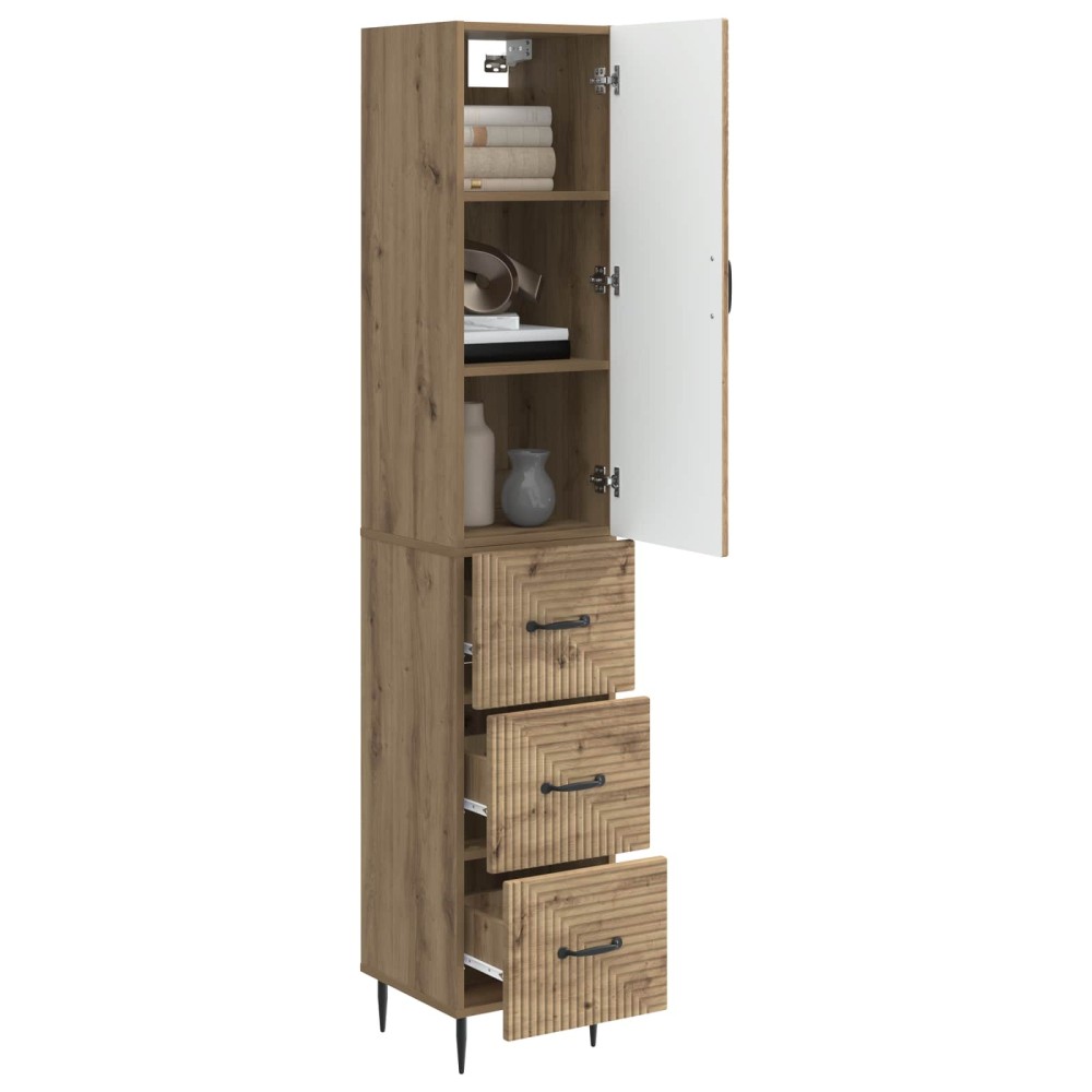 vidaXL Σέτ Ντουλαπιών 2 τμχ. 33 x 34,5 x 90 εκ Επεξεργασμένο Ξύλο
