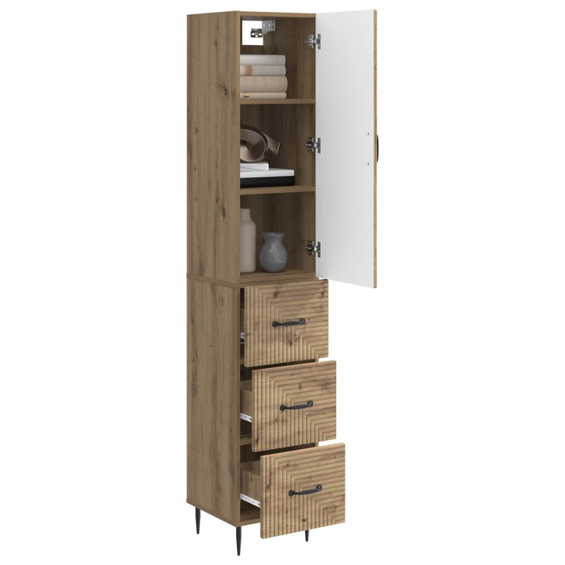 vidaXL Σέτ Ντουλαπιών 2 τμχ. 33 x 34,5 x 90 εκ Επεξεργασμένο Ξύλο