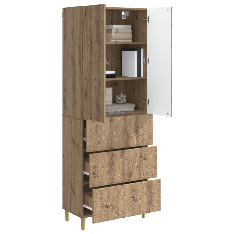 vidaXL Σέτ Ντουλαπιών 2 τμχ. 66 x 34,5 x 90 εκ Επεξεργασμένο Ξύλο