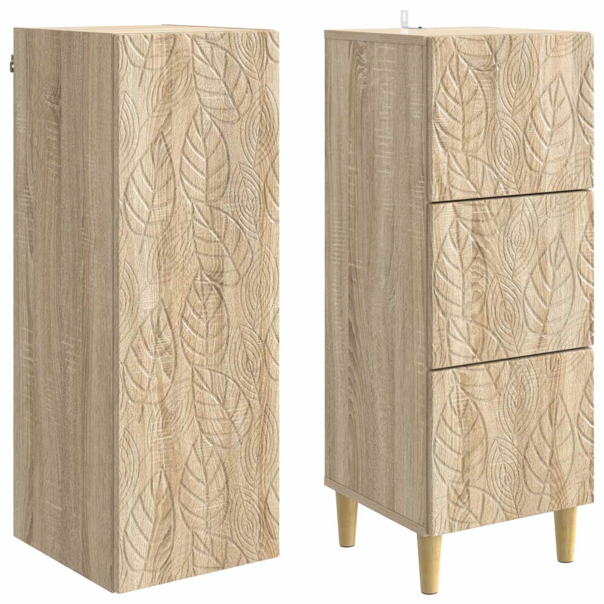 vidaXL Σέτ Ντουλαπιών 2 τμχ. 33 x 34,5 x 90 εκ Επεξεργασμένο Ξύλο