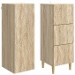 vidaXL Σέτ Ντουλαπιών 2 τμχ. 33 x 34,5 x 90 εκ Επεξεργασμένο Ξύλο