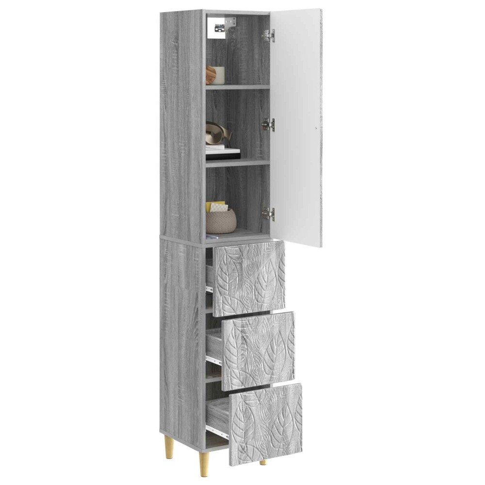 vidaXL Σέτ Ντουλαπιών 2 τμχ. 33 x 34,5 x 90 εκ Επεξεργασμένο Ξύλο