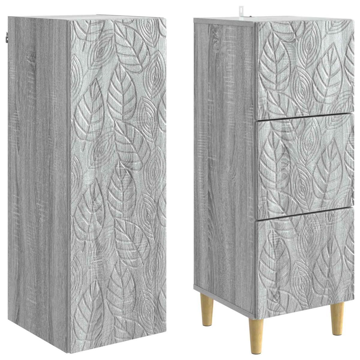 vidaXL Σέτ Ντουλαπιών 2 τμχ. 33 x 34,5 x 90 εκ Επεξεργασμένο Ξύλο