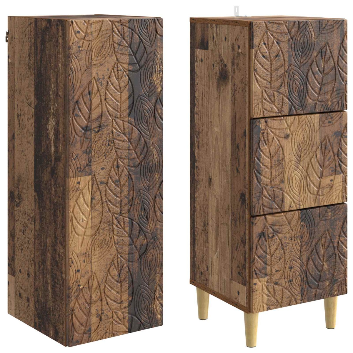 vidaXL Σέτ Ντουλαπιών 2 τμχ. 33 x 34,5 x 90 εκ Επεξεργασμένο Ξύλο
