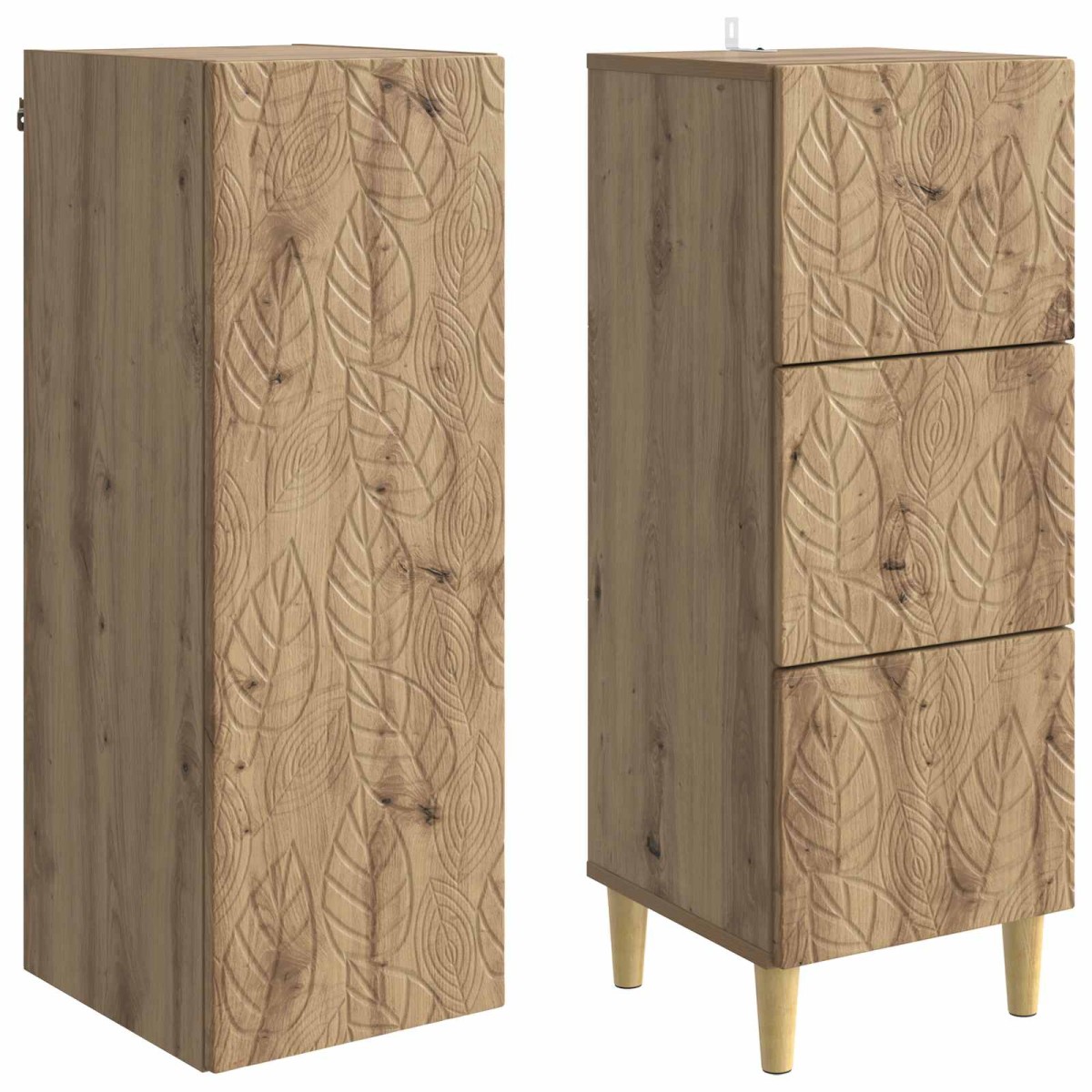 vidaXL Σέτ Ντουλαπιών 2 τμχ. 33 x 34,5 x 90 εκ Επεξεργασμένο Ξύλο