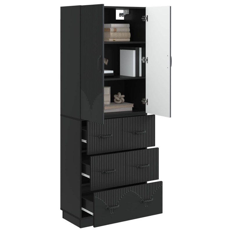 vidaXL Σέτ Ντουλαπιών 2 τμχ. 66 x 34,5 x 87 εκ. Επεξεργασμένο Ξύλο