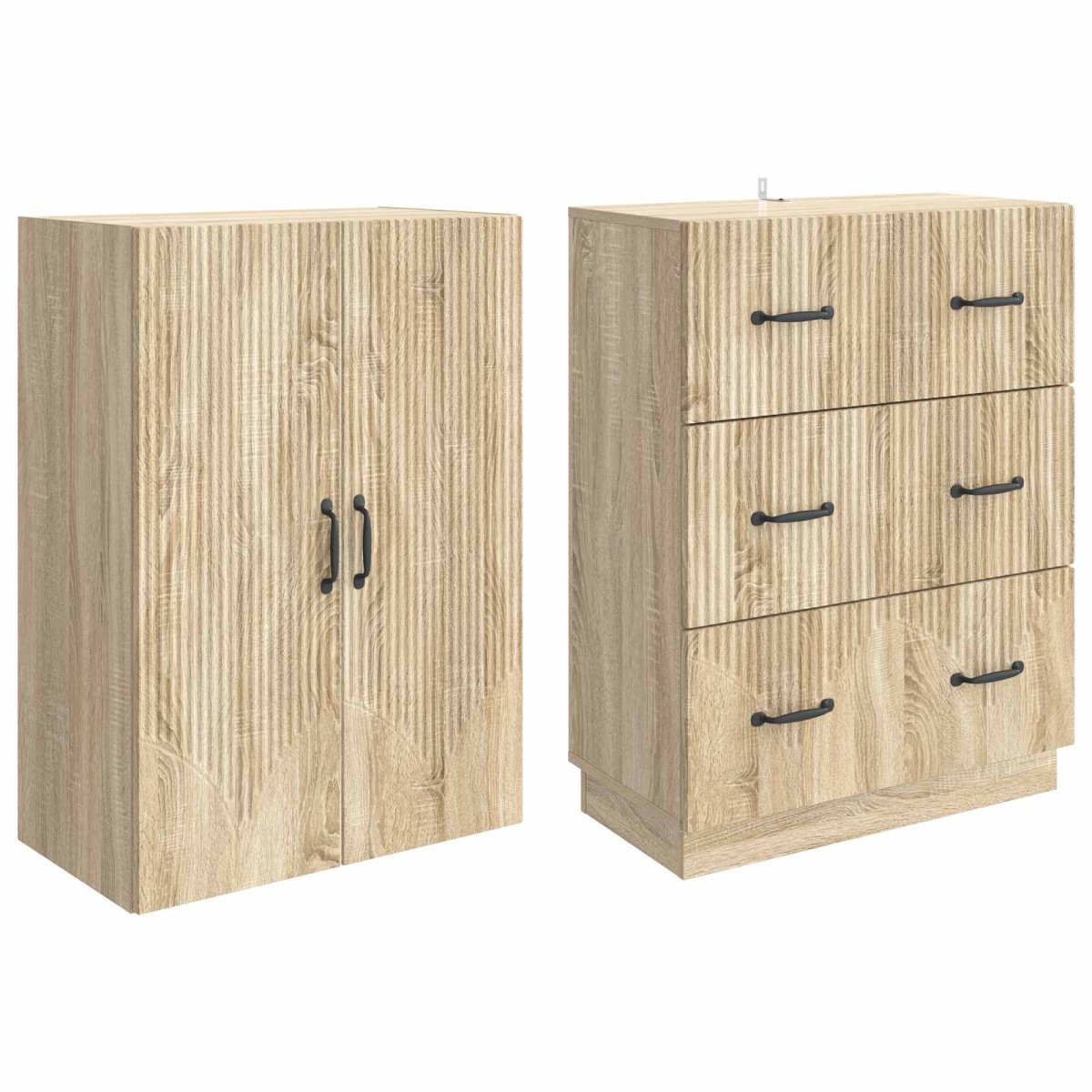 vidaXL Σέτ Ντουλαπιών 2 τμχ. 66 x 34,5 x 87 εκ. Επεξεργασμένο Ξύλο
